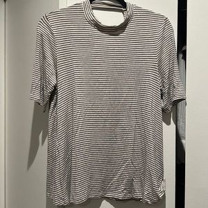 American Eagle Stripped High Neck Soft Top Medium